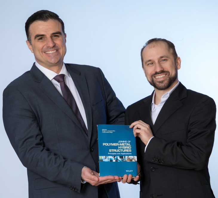 Professor Dr. Sergio T. Amancio-Filho and Dr. Lucian-Attila Blaga present the recently published book "Joining of Polymer-Metal Hybrid Structures: Principles and Applications". 